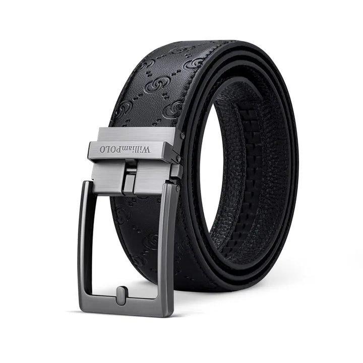 Luxury Designer Men's Leather Belt with Automatic Buckle – High-Quality Cowskin Strap