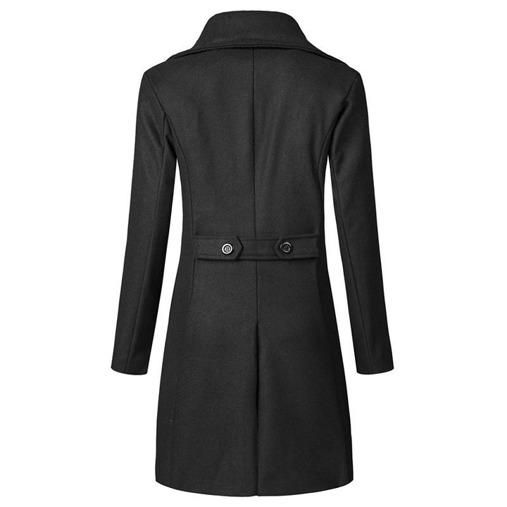 Double Breasted Mid-length Trench Coat Plus Size