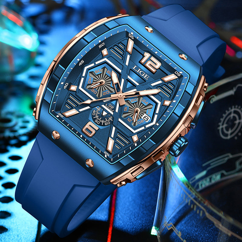 Luxury Square Waterproof Chronograph Watch