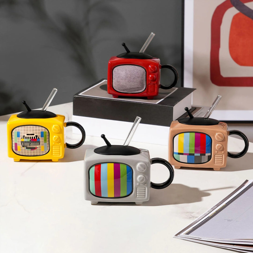 Television-Shaped Ceramic Mug