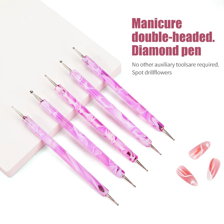 5 Pcs Nail Art Dotting Pen Set