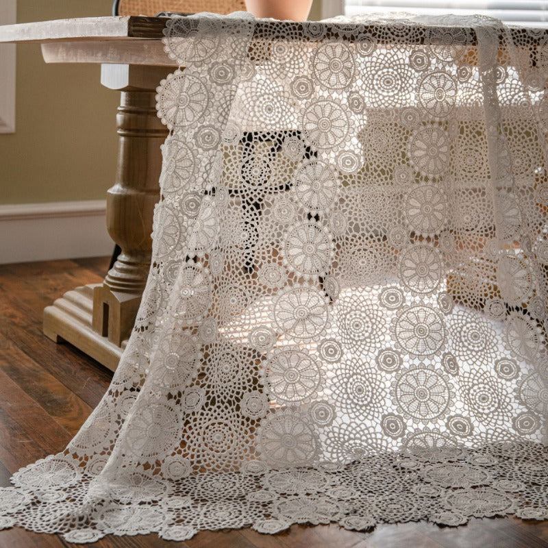 Water-Soluble Embroidery Lace Tablecloth