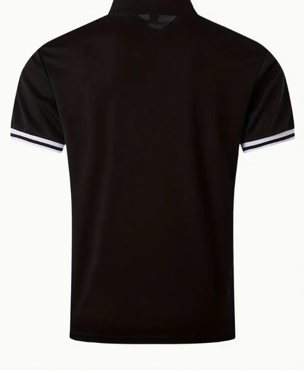 Solid Color Classic Button Stitching Short Sleeve