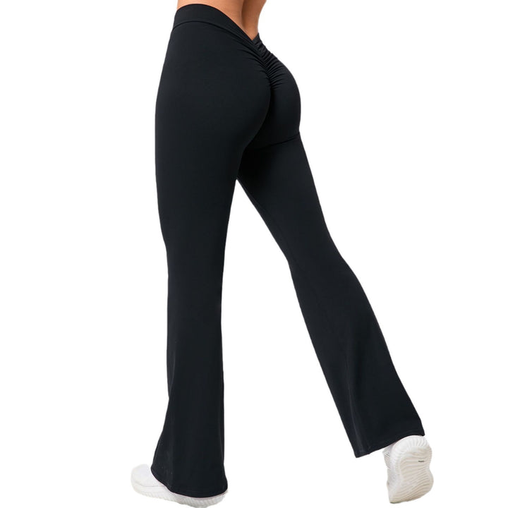 Ladies' Hip Lifting Yoga V Waist Bell-bottom Pants