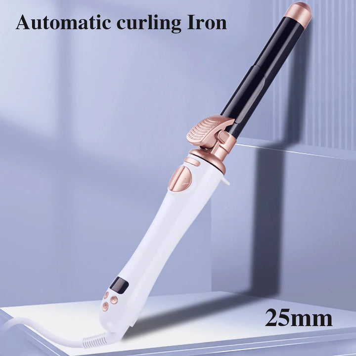 25mm Automatic Curling Iron with 360-Degree Rotation - Professional Hair Curler