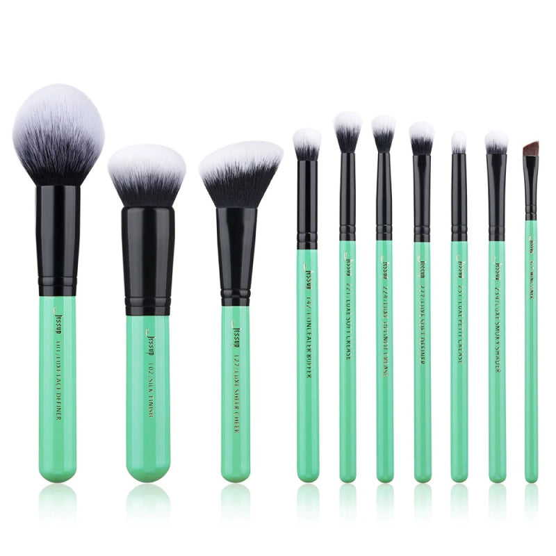 10-Piece Citrus Color Makeup Brush Set for Face and Eyes