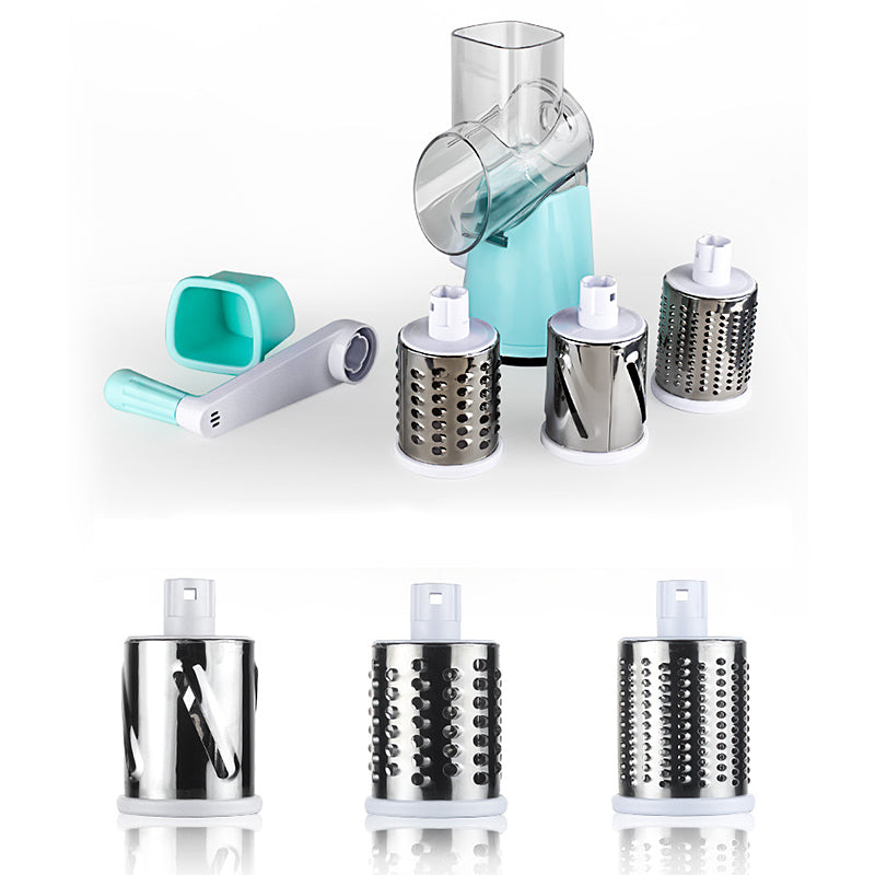 Multifunctional Vegetable Slicer Shredder with 3 Stainless Steel Blades