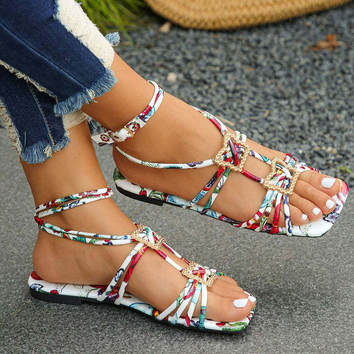 Summer Ankle Strap Flat Sandals for Women