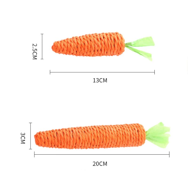 Interactive Carrot Cat Toy: Enticing Bite-Resistant Fun!