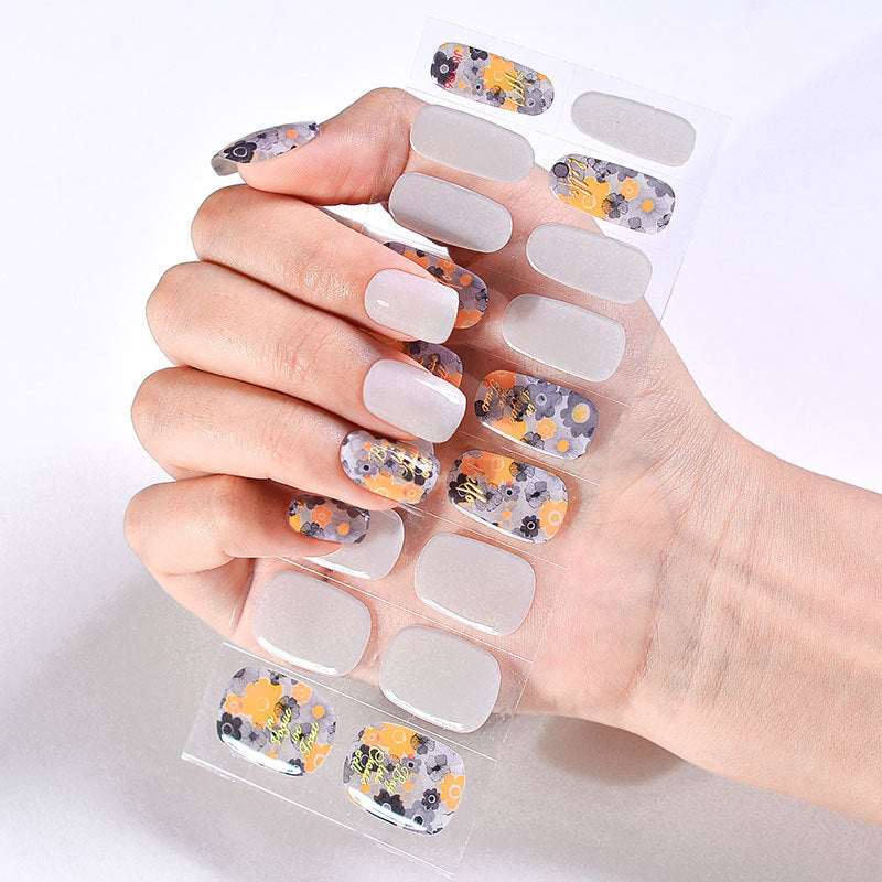 Internet Celebrity Semi-baked Gel Nail Sticker Waterproof And Durable 3d Paper Patch