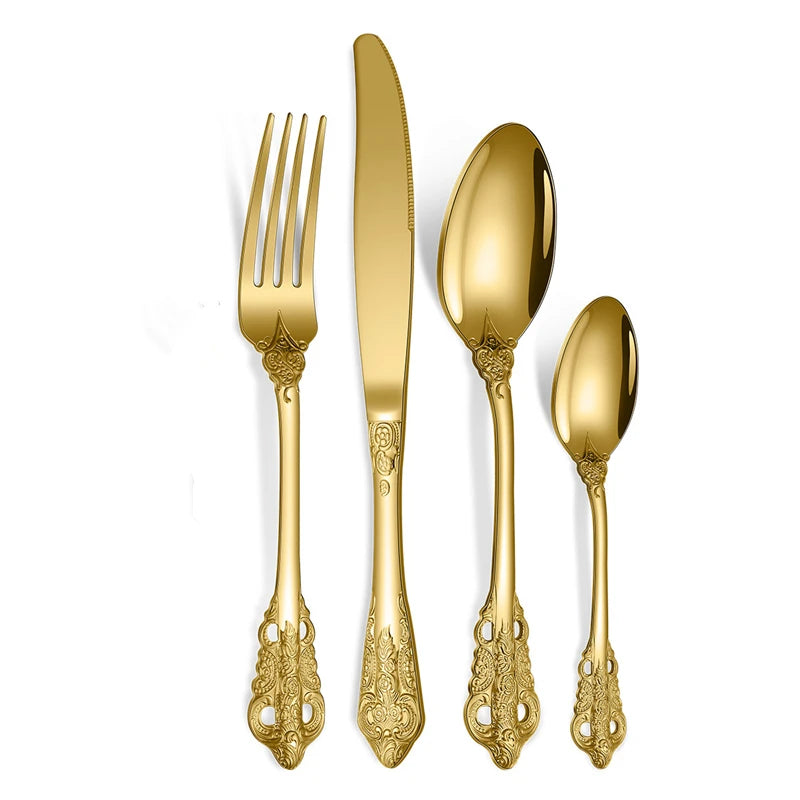 Luxury Gold Cutlery Set