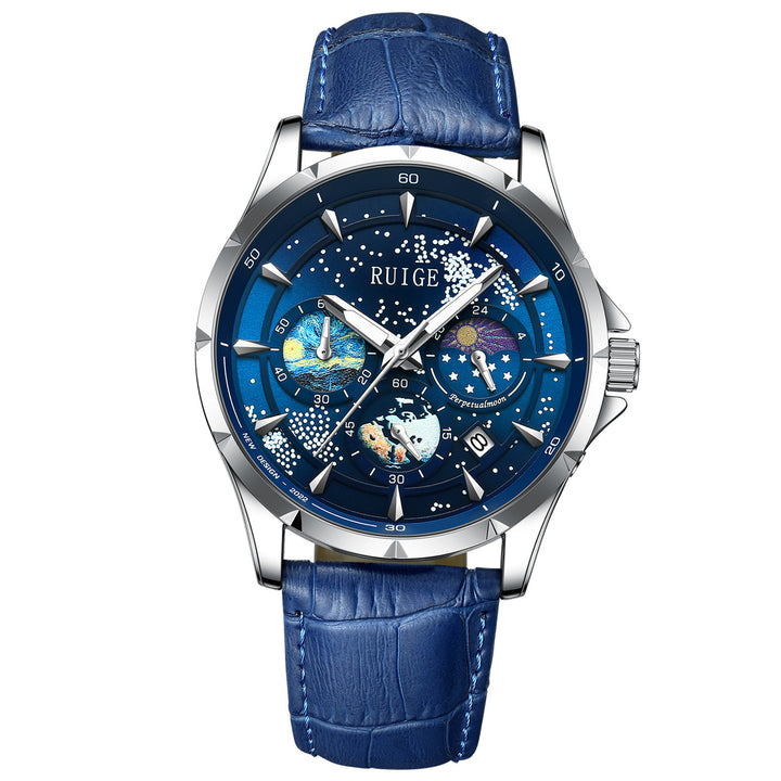 Star Sea Quartz Multi-functional Luminous Waterproof Men's Watch