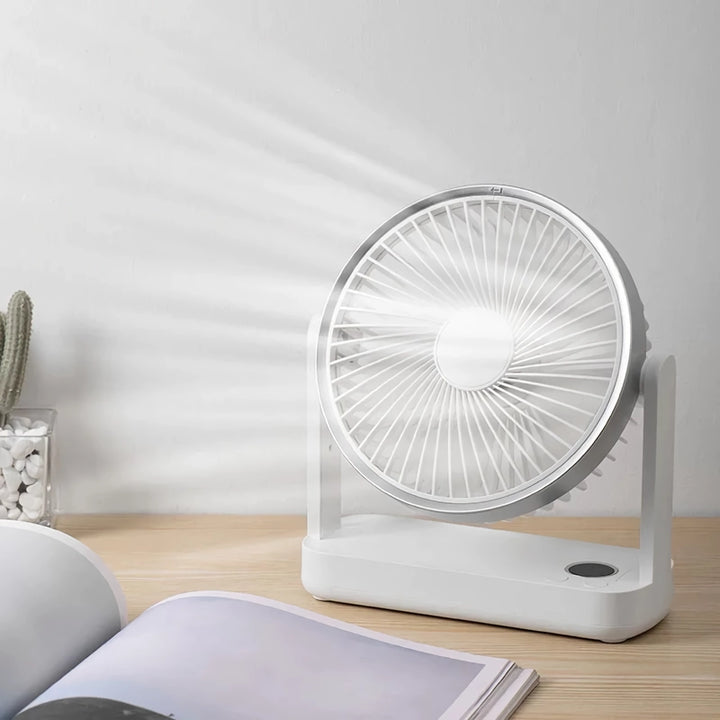 Compact Rechargeable USB Desk Fan for Home, Office, and Outdoors