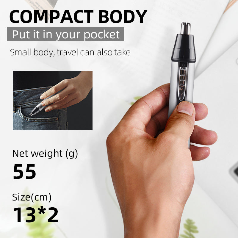 Electric Nose Hair Trimmer with Low Noise and High Torque Motor