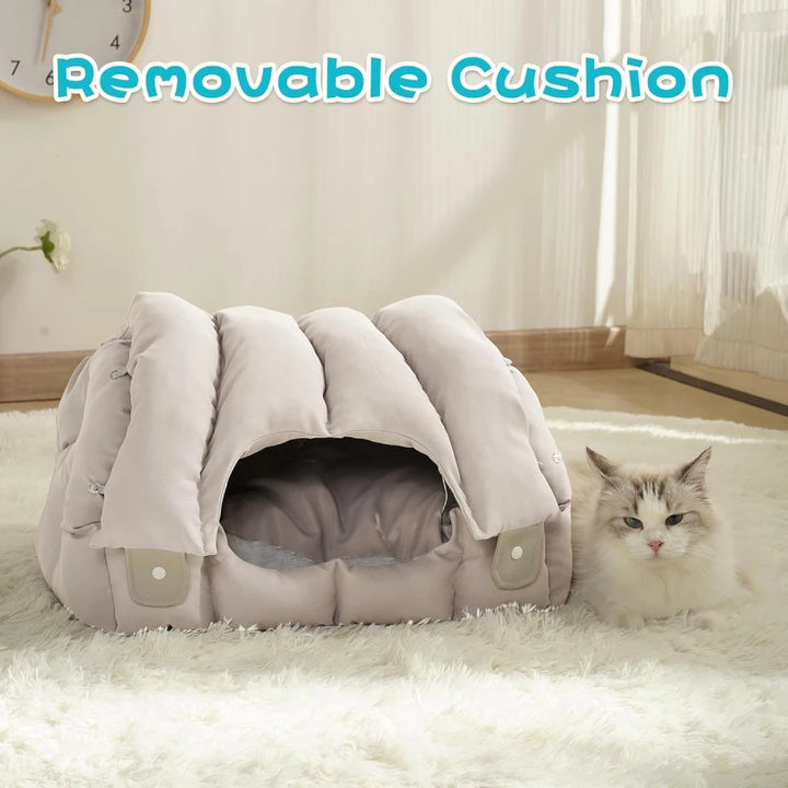 Cozy Arched Cat Cave Bed