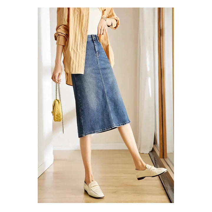 Korean Style Split Denim Skirt