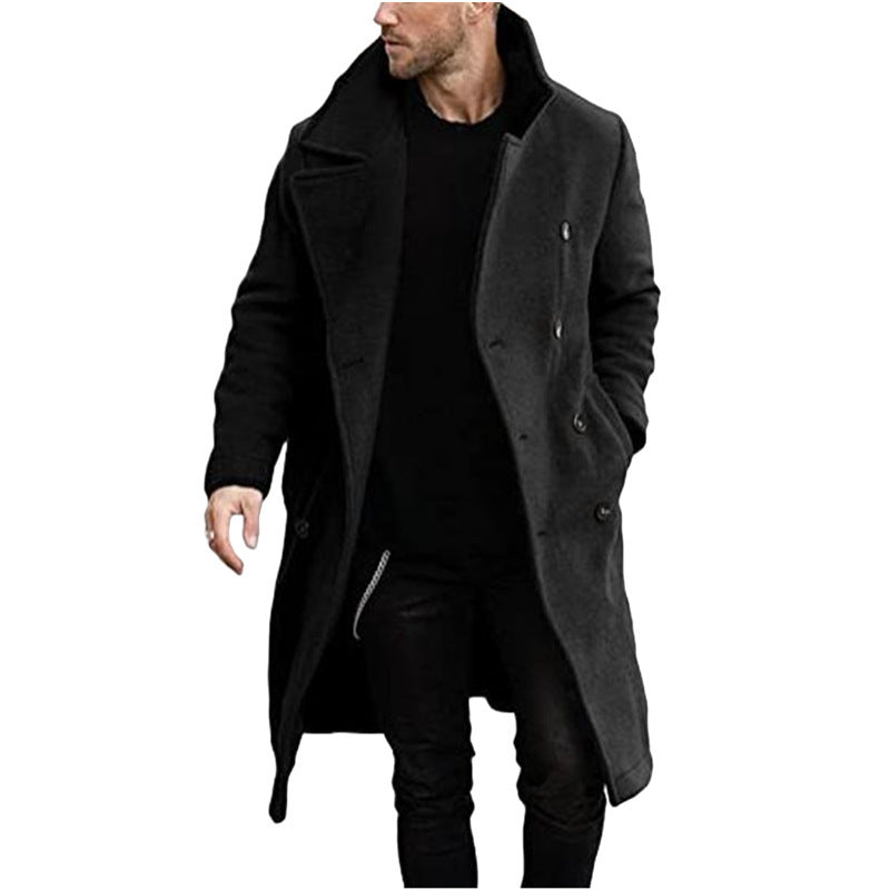 Woolen Coat Men's Thickened Coat