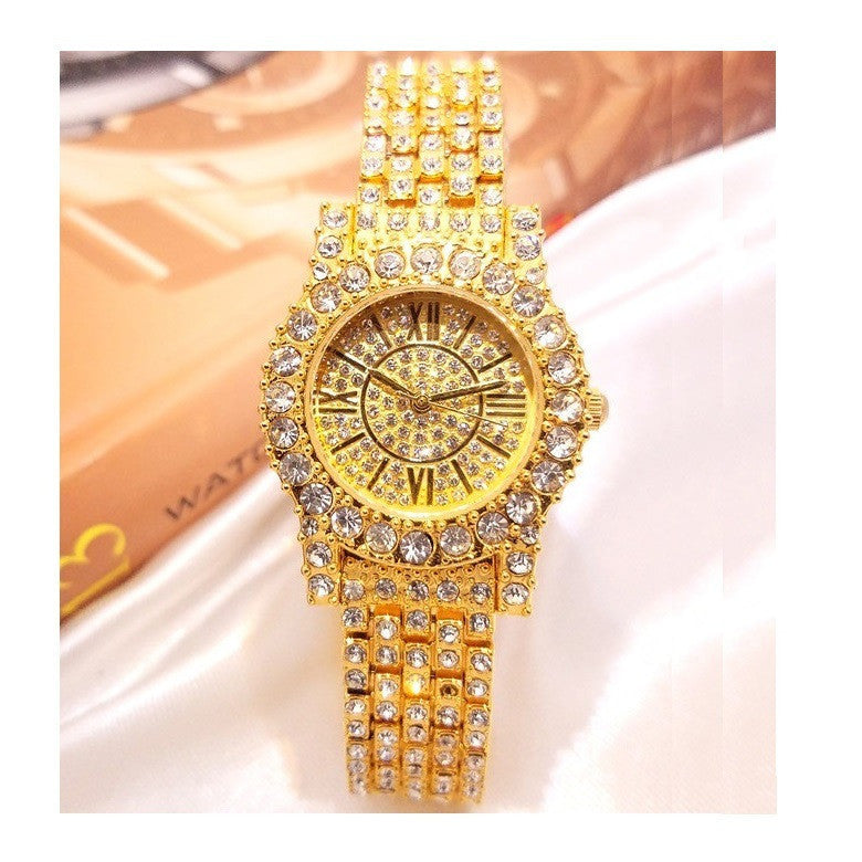 Full Rhinestone Waterproof Women's Watch Jewelry Clasp Bracelet Watch