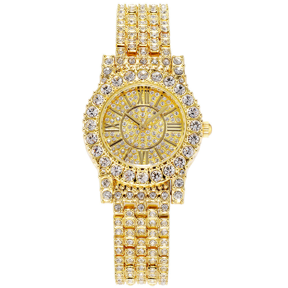 Full Rhinestone Waterproof Women's Watch Jewelry Clasp Bracelet Watch