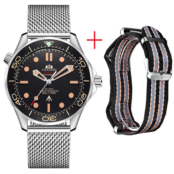 Automatic Mechanical Luminous Steel Mesh Belt Men's Watch