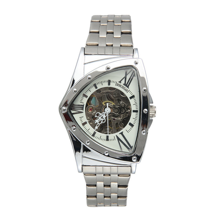 Hollow Triangle Automatic Mechanical Watch Stainless Steel Band