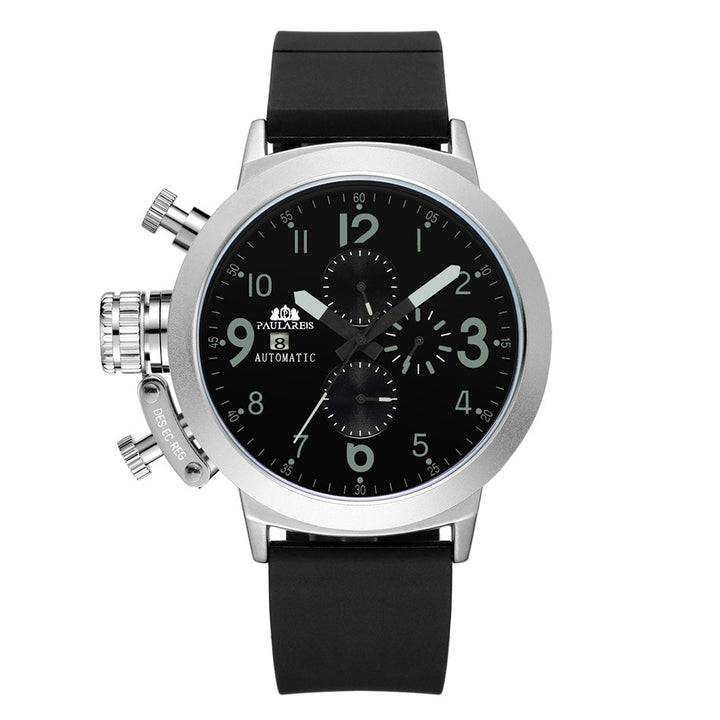 Automatic Mechanical Multifunctional Rubber Band Men's Watch