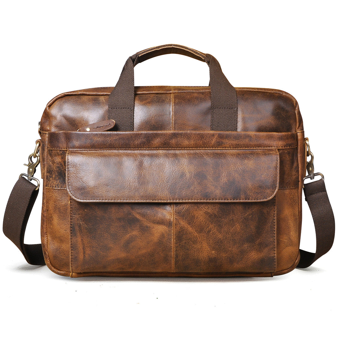 Genuine Leather Men's Top Layer Cowhide One-shoulder Messenger Bag