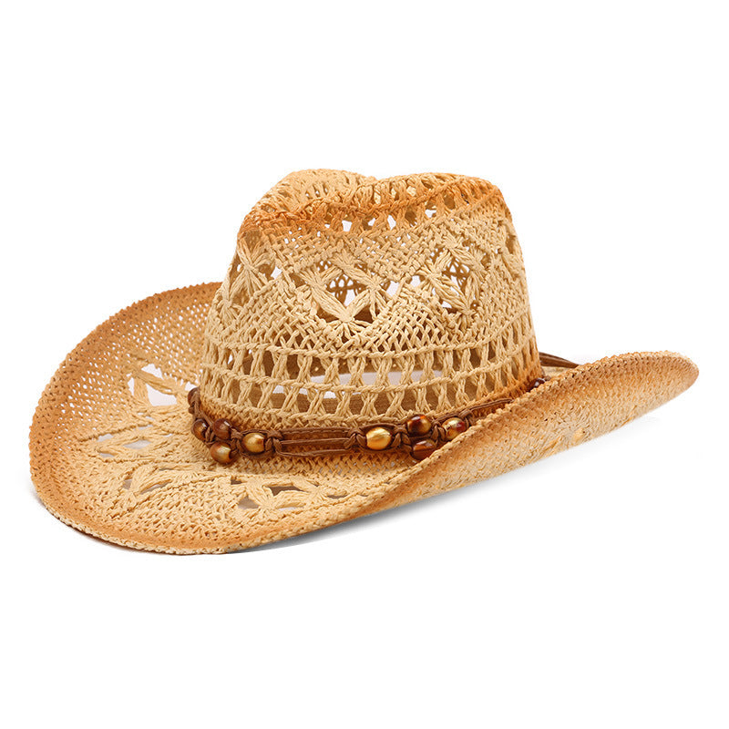 Hollow Out Western Cowboy Hat Straw Breathable