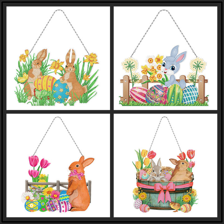 New Easter Bunny Series Decorative Ring Hanging Painting DIY Diamond Painting