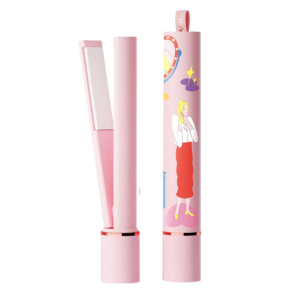 2-in-1 Mini Ceramic Hair Straightener & Curling Iron