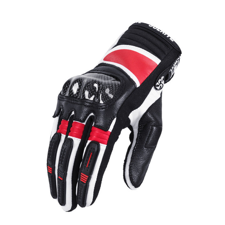 Motorcycle Gloves Sheepskin Carbon Fiber Off-road Biker Equipment