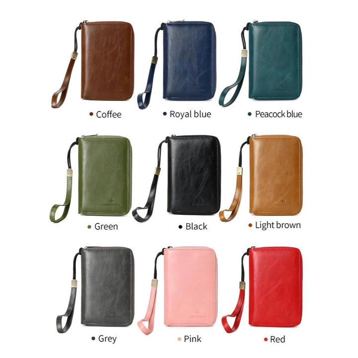 Retro Business Passport Wallet - Stylish PU Leather Travel Companion