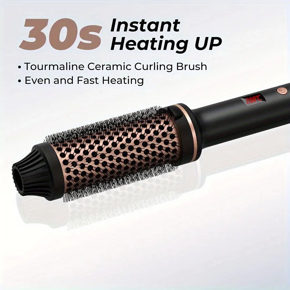 3-in-1 Ionic Hair Curler, Straightener, and Heated Styling Brush