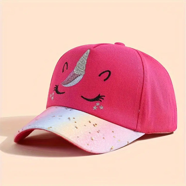 Unicorn Embroidered Snapback Cap for Kids
