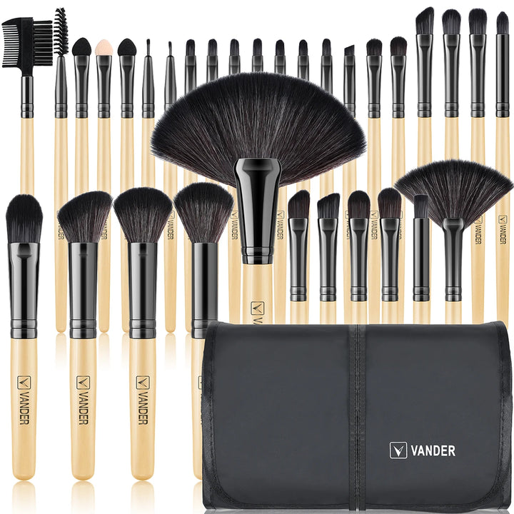 Professional 32-Piece Makeup Brush Set for Foundation, Blush, Eyeshadow & More with Case