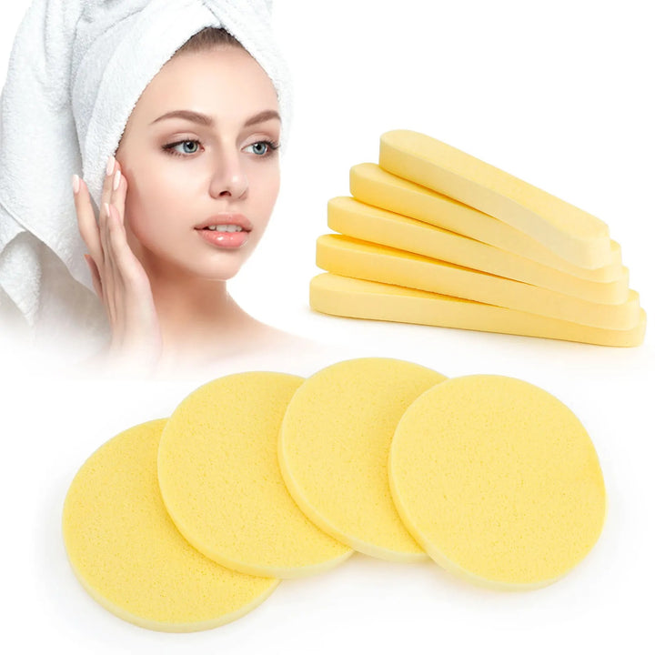 50pcs Compressed Facial Cleansing Sponges - Disposable Makeup Remover Sponges for Estheticians