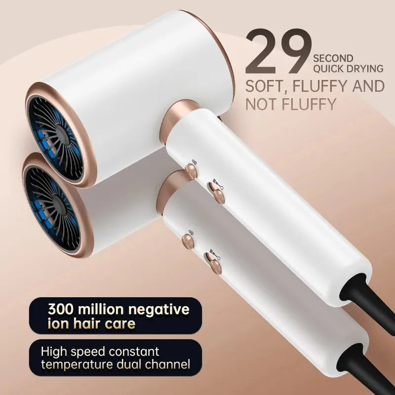 High-Speed Hair Dryer with Electric Turbine Airflow