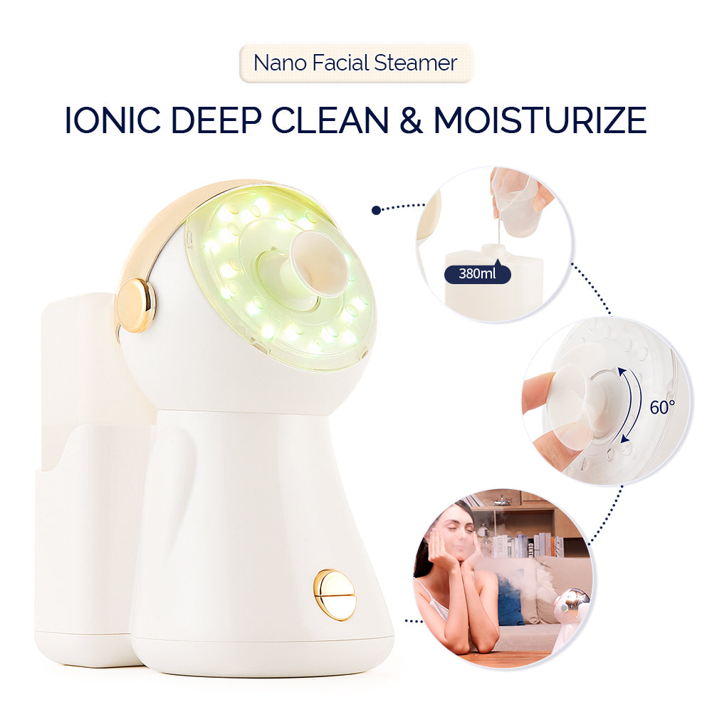 7-Color LED Nano Hot Spray Face Steamer