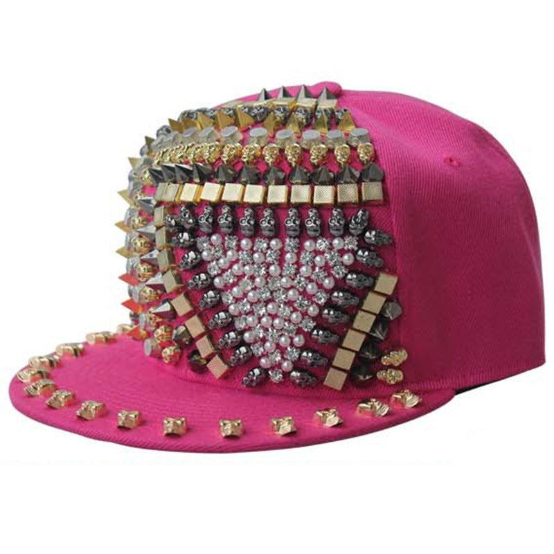 European And American Harajuku Style Handmade Nail Plastic Rivet Baseball Cap