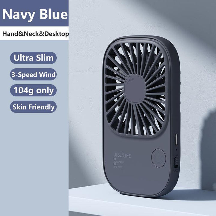 Mini Handheld USB Rechargeable Fan with 3 Speeds, Portable Lash Fan & Desk Stand