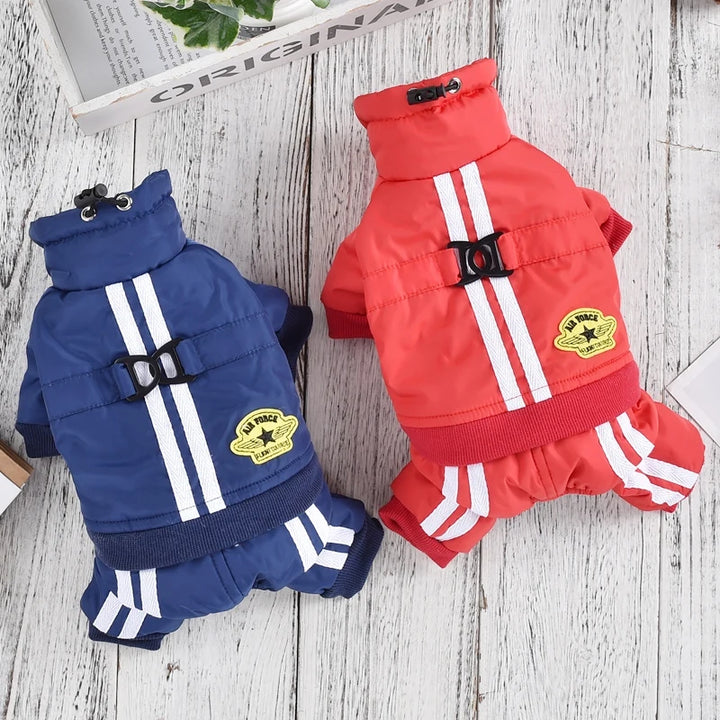 Cute Winter Cats Tracksuit for Dogs – Cozy Pet Jumpsuit