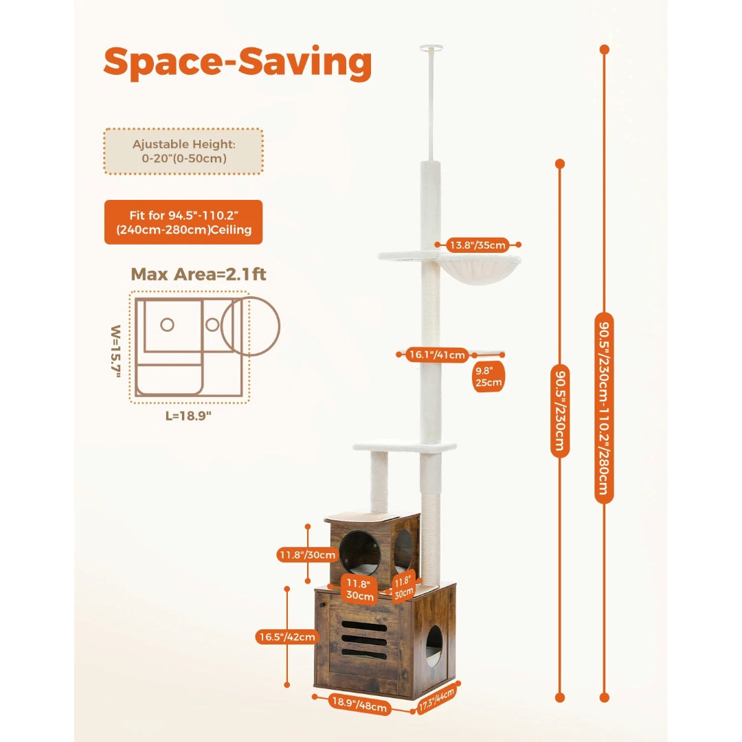 Adjustable Tall Cat Tree