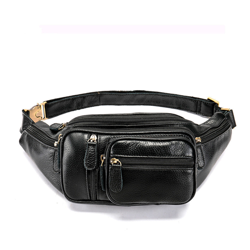 Oil Wax Leather Retro Cowhide Crossbody Chest Bag