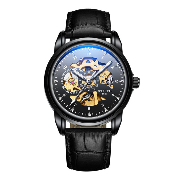 Mechanical Leather Men's Watch Waterproof Luminous