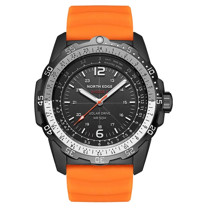 Outdoor Sports Waterproof Solar Rechargeable Watch Eco-Drive Luminous Long Endurance Swimming Men's Speed Measurement