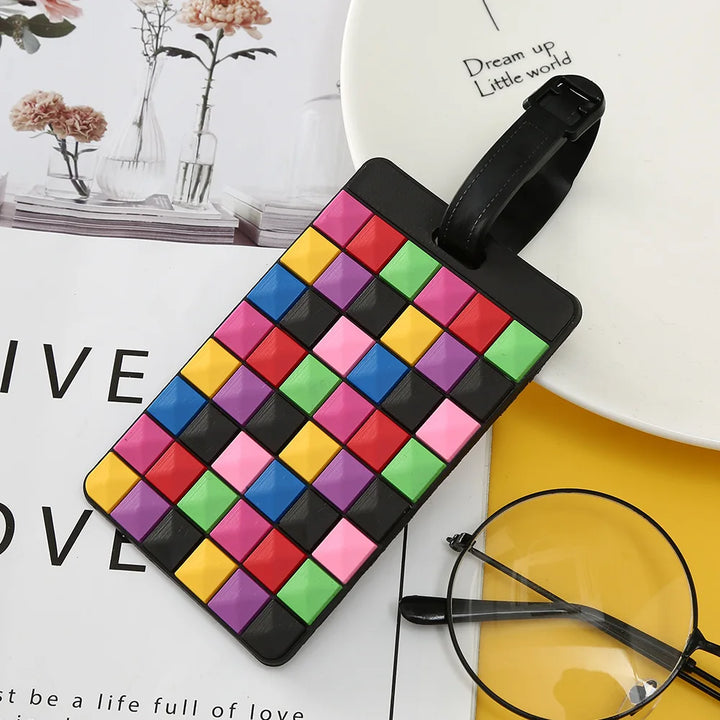 Geometric Soft Silicone Luggage Tags