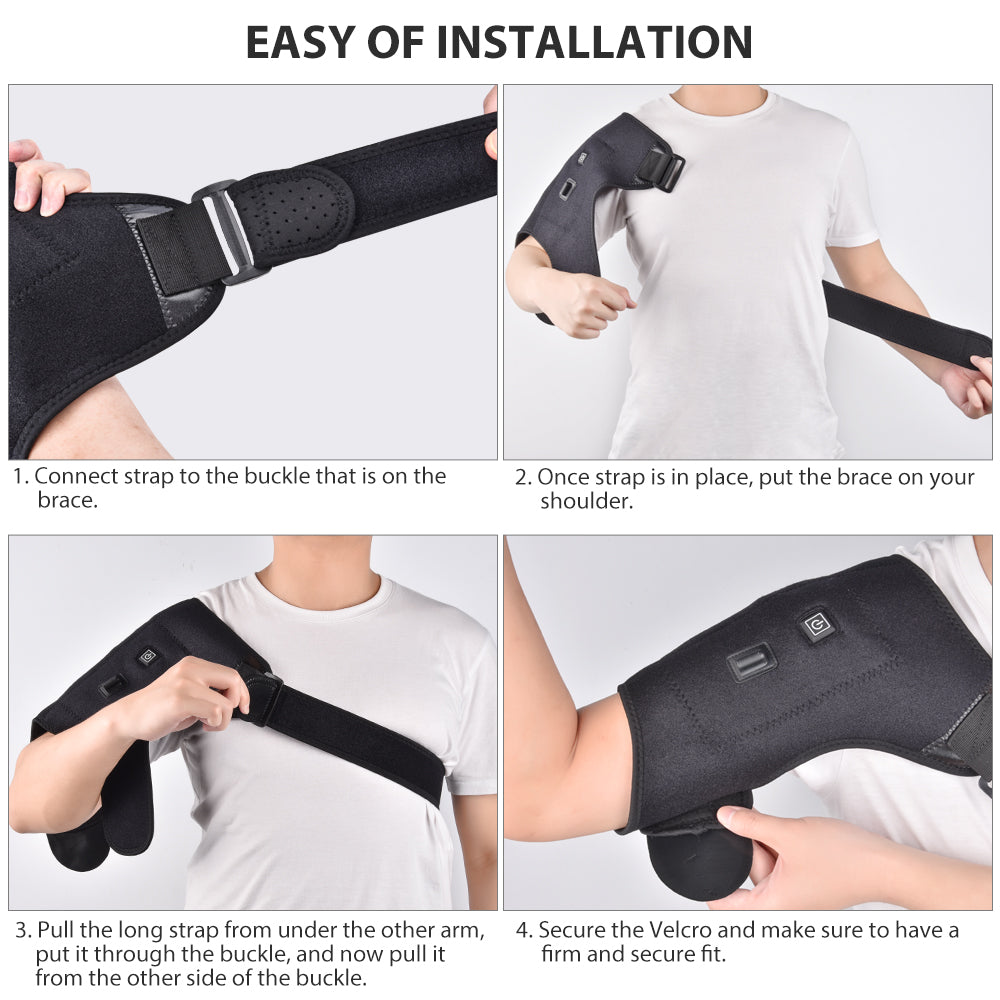 Adjustable Heated Shoulder Massage Brace