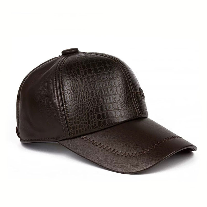 Autumn And Winter Casual Men's Leather Hat