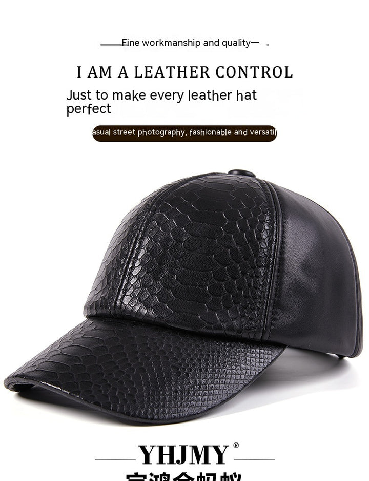 Autumn And Winter High-end Leisure Leather Hat