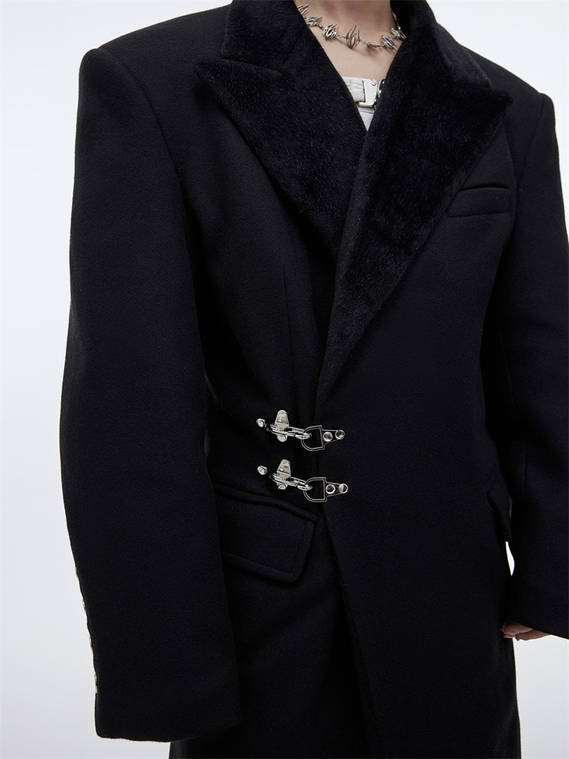 Men's Coat Design Feel Long Over The Knee Coat